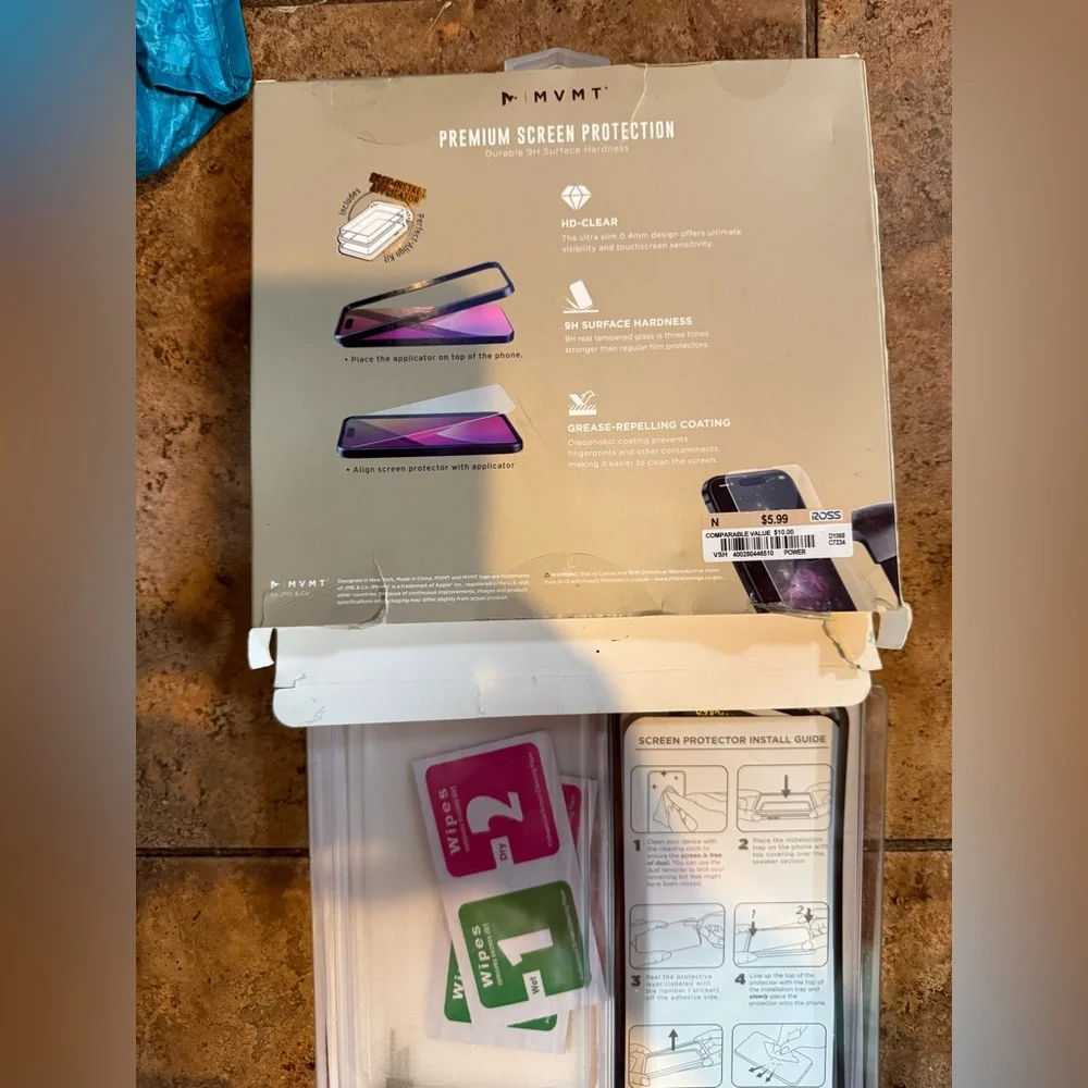 Tempered Glass Screen Protector iPhone 14 13 Pro Max 13 + plus BUNDLE ONLY